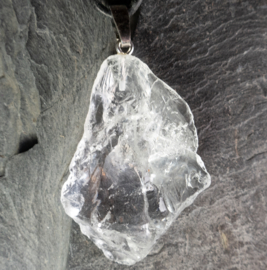 Bergkristal, hanger groot,  met oog, 1x UNIEK