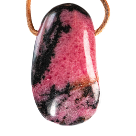 Rhodoniet,  edelsteen hanger L. 4,8 cm │1x UNIEK