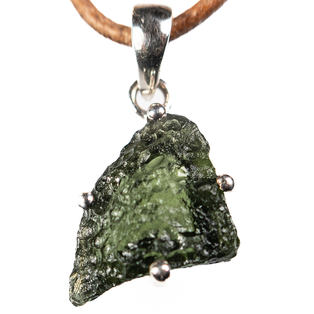 Moldaviet in Zilveren hanger 1A kwaliteit  |  1x  UNIEK 4,3 gr.