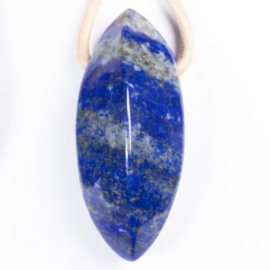 Lapis Lazuli hanger  Groot 'Navette'  per st.