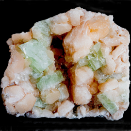 Apofyliet, groene Apofyliet / Stilbiet(Groot) kristal cluster 1x UNIEK