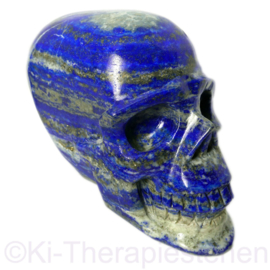 Schedel Lapis Lazuli,  'Skullpower' 1x UNIEK