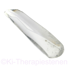 Bergkristal massagestaaf (gepolijste ruwe natuur kristal) L.  ca. 7 cm