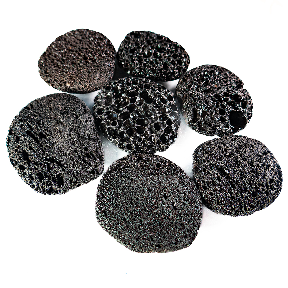Lava, vulkanische Lava, ronde schijfsteen (XXL) per st.*