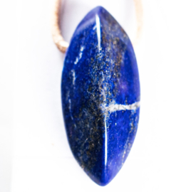 Lapis Lazuli hanger  Groot 'Navette'  per st.