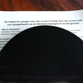 Obsidiaan Spiegel  ø 15 cm +NL Handleiding