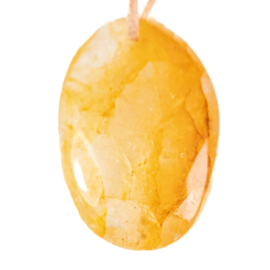 Golden Healer (Limoniet) frontgeboorde hanger Groot 1x UNIEK