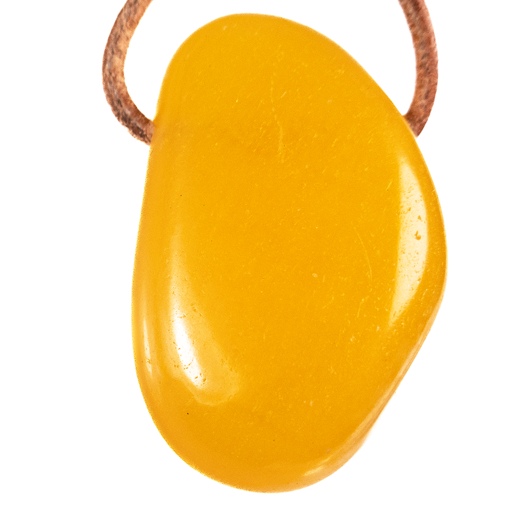 Calciet, Geel oranje Calciet,  hanger groot 1x UNIEK