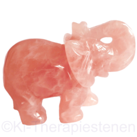 Olifant, Rozenkwarts (Groot)  1x UNIEK