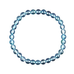 Aqua Aura-kristal armband ø 6 mm.