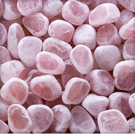 Ema - Emu Eggs: Rozenkwarts (XL)  Kiezelvensters per st. *