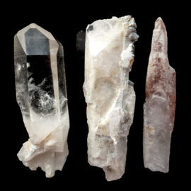 Set van 3x kristallen: Arkansas, Danburiet, Magische Laser (Binnen-Mongolië)