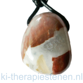 Sardonyx hanger geboord per st.