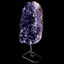 Amethist Cluster-Geode, op metalen staander,  1,14 kilo, 1x UNIEK