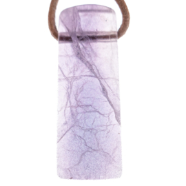 Fluoriet, hanger rechthoekig, Lichtlila │  1x UNIEK