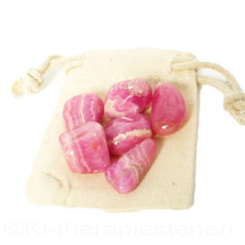 Rhodochrosiet 1A-kwaliteit trommelsteen (S) Set van 6x stuks