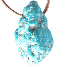 Turquoise 'Kingman' Arizona, Groot, hanger geboord 1x uniek ex.