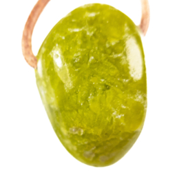 Lizardiet,  Noorse Jade,  1A kwaliteit hanger geboord per st.