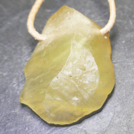 Libisch Woestijnglas - Goud Tektiet (XL) hanger Groot 1x UNIEK