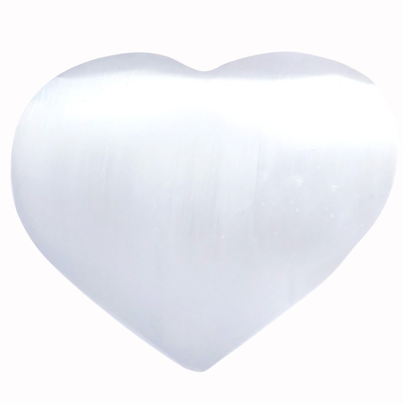 Seleniet wit 1A-kwaliteit Hart-groot per st.*