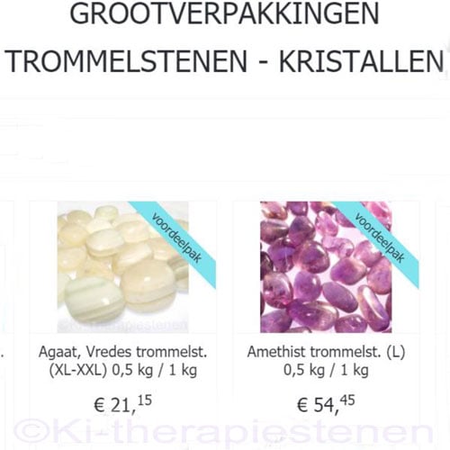 Nu ook trommelstenen en mineralen in Voordeelpakken