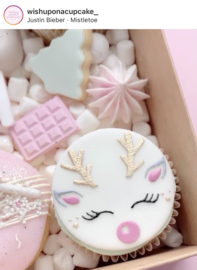 outbosser - fondantstempel -Cute reindeer face - Sweetstamp