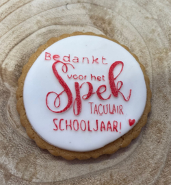 Bedankt voor het Spektaculair schooljaar - PartyStamp  - Fondantstempel