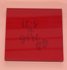 IT'S A GIRL "feet" - Fondantstempel voor cupcakes en koekjes