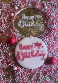 Happy Birthday hart ballon - Cakepop Message Stamp