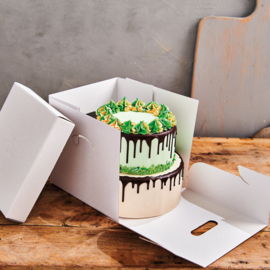 FunCakes Taartdoos Wit 25,5 x 25,5 x 25 cm | Hoge Cake Box