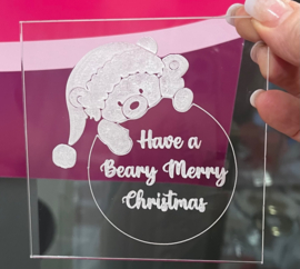 Have a beary Merry Christmas Fondant Stempel & Uitsteker