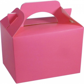 Roze - Traktatie doosje - sweetbox met handvat - set van 10 stuks