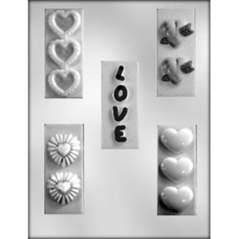 Love & hearts Chocolade reepjes chocolade mal