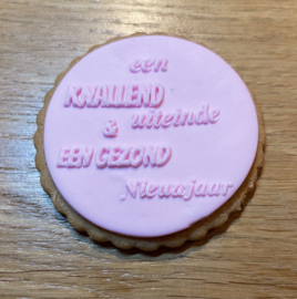 Een knallend uiteinde en een gezond nieuw jaar - fondant stempel - PartyStamp -Debosser