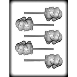 Paaslollie - konijn met wortel - lolliemal Hitte bestendig voor hard candy & Isomalt