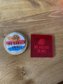 ORANJE LEEUW, WE VRETEN ZE OP!   fondant stempel voor cupcakes en koekjes- P