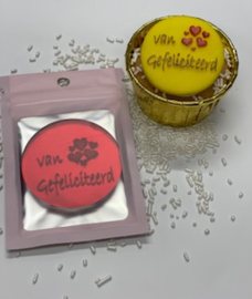 Van hartjes gefeliciteerd - fondant stempel - PartyStamp - Debosser