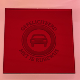 GEFELICITEERD MET JE RIJBEWIJS - Fondant stempel voor Cupcakes en koekjes