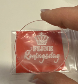 Fijne Koningsdag- met kroon - Cakepop Message Stamp