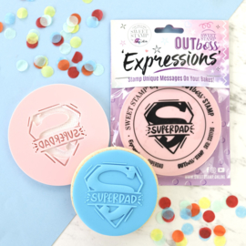 Fondantstempel - Super Dad - Outboss-expressions- Sweetstamp