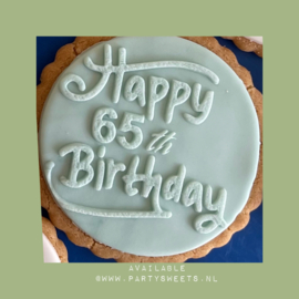 Happy 65 th Birthday - fondant stempel - PartyStamp - Debosser