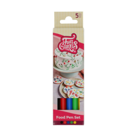 FunCakes Food Pen Set – Primaire Kleuren (5 stuks)