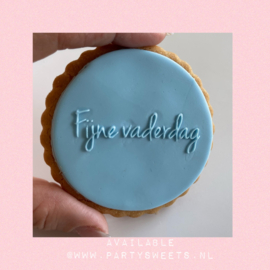 Fijne vaderdag text- PartyStamp  - Fondantstempel