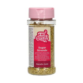 Metallic Gouden strands - sprinkles - Funcakes