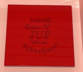BEDANKT LIEVE JUF... Fondantstempel voor cupcakes en koekjes