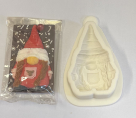 Gnome meisje met vlechten silicone  mal