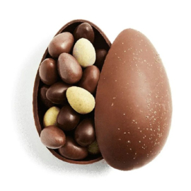 13,7 cm Paasei glad  - 3 componenten chocolade mal