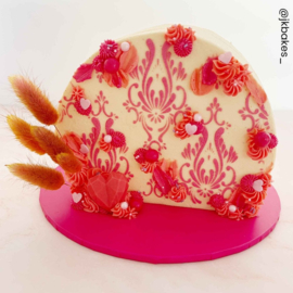 20 cm Hot Pink - hard roze - MDF - Cakeboards -  rond - extra draagkracht