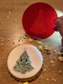 Cutie Kerstboom - fondant stempel - PartyStamp - Debosser