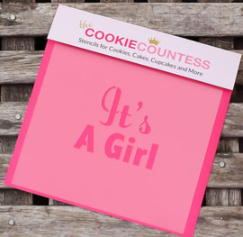 Cookie Countess It's a Girl Stencil